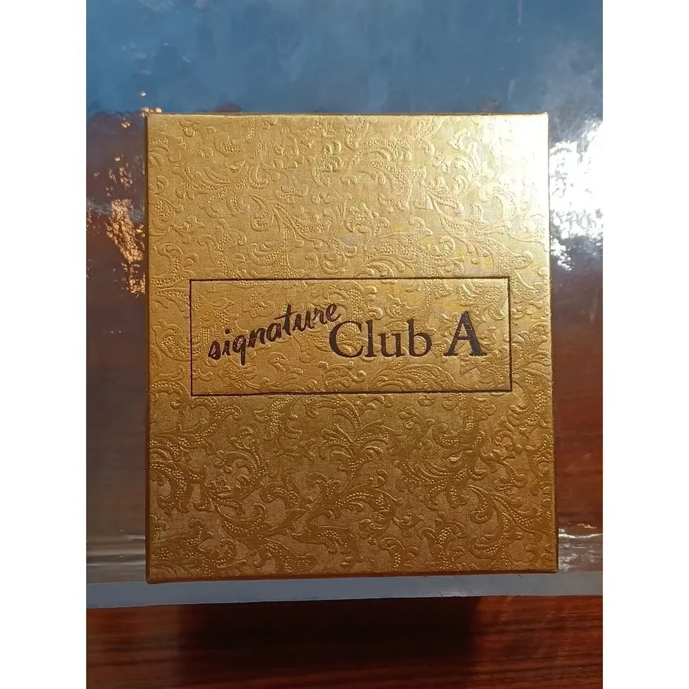 Adrienne Club A Mother Of Pearl White Rhinestone Silvertone Black Band With Box - Picture 6 of 8